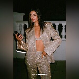 Sla the label set (pants, blazer, bra top) - XS - bronze